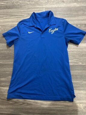 Nike Royal Blue 'Eagles' Short Sleeve Polo